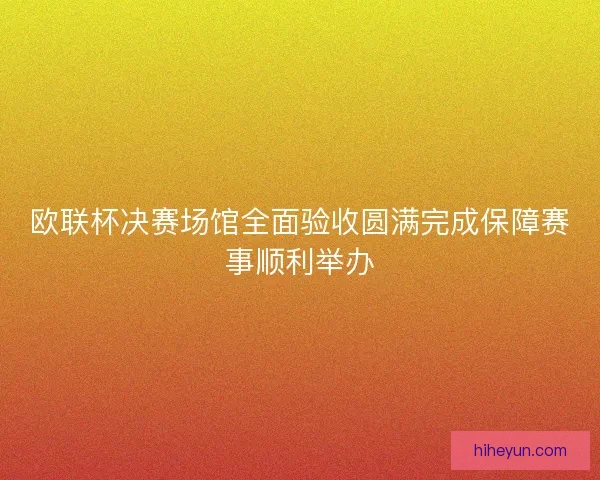欧联杯决赛场馆全面验收圆满完成保障赛事顺利举办 欧联杯决赛场馆全面验收圆满完成保障赛事顺利举办